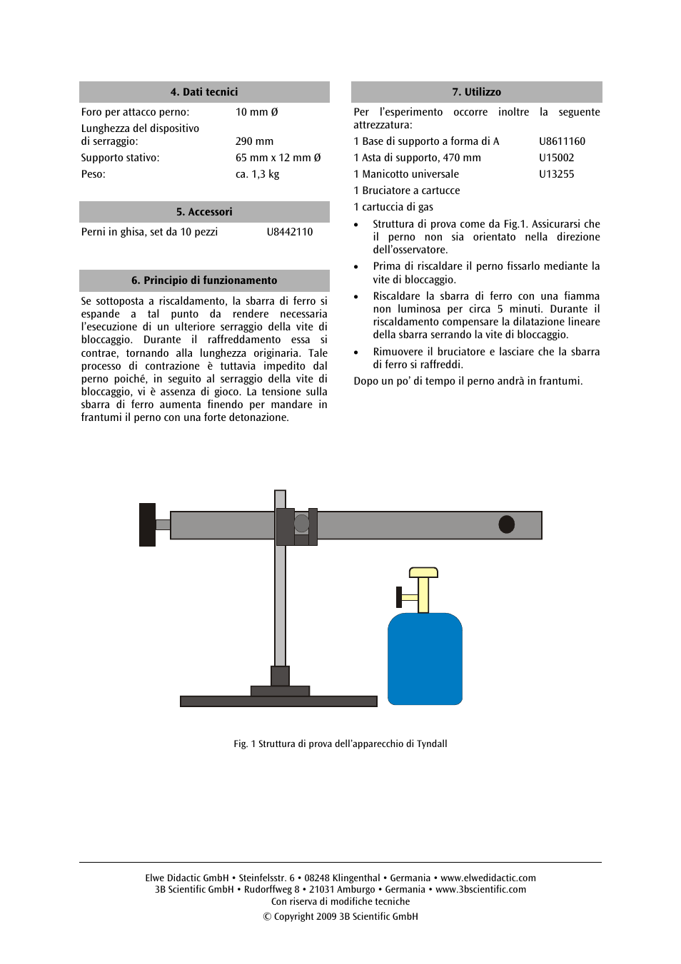 3B Scientific Tyndall's Bar Breaker User Manual | Page 8 / 12