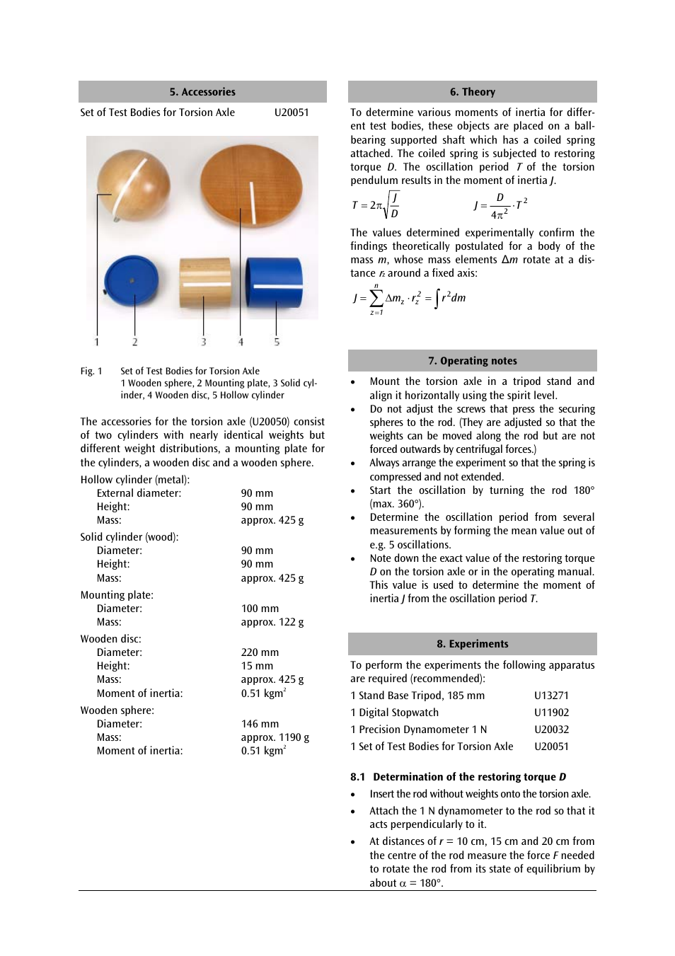 3B Scientific Torsion Axle User Manual | Page 2 / 4
