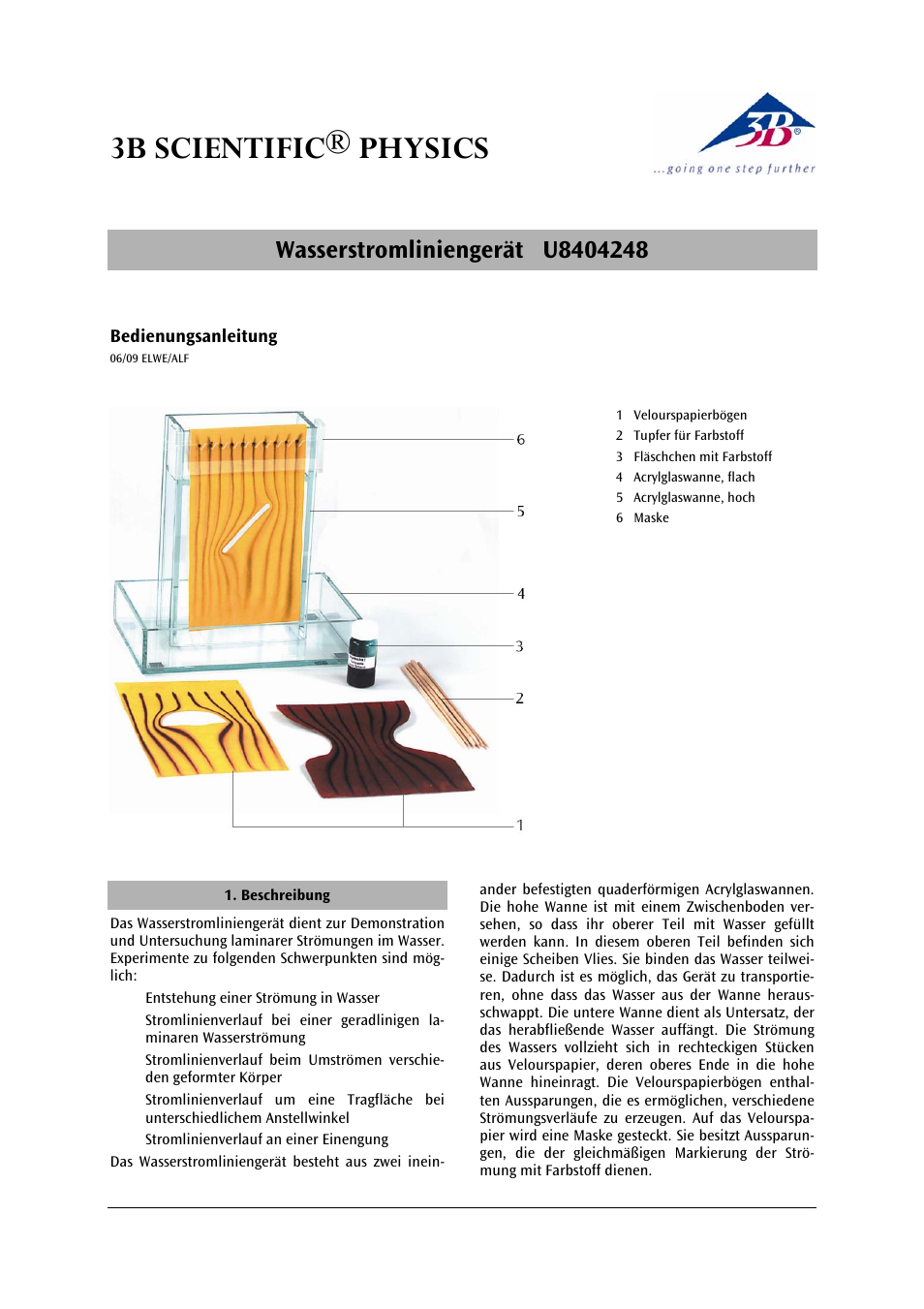 3B Scientific Laminar Flow Apparatus User Manual | 24 pages