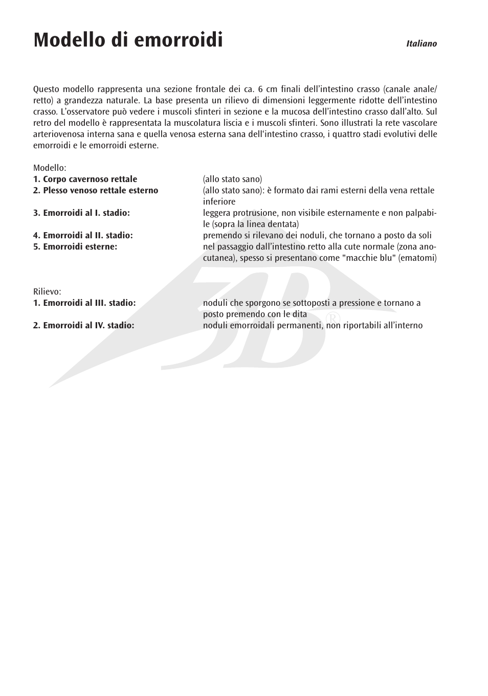 Modello di emorroidi | 3B Scientific Hemorrhoid Model User Manual | Page 10 / 12