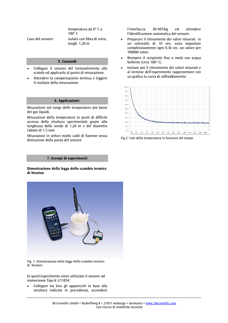 3B Scientific Temperature Sensor, TC – K User Manual | Page 8 / 12
