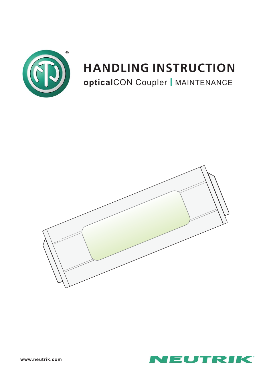Neutrik opticalCON Coupler User Manual | 4 pages