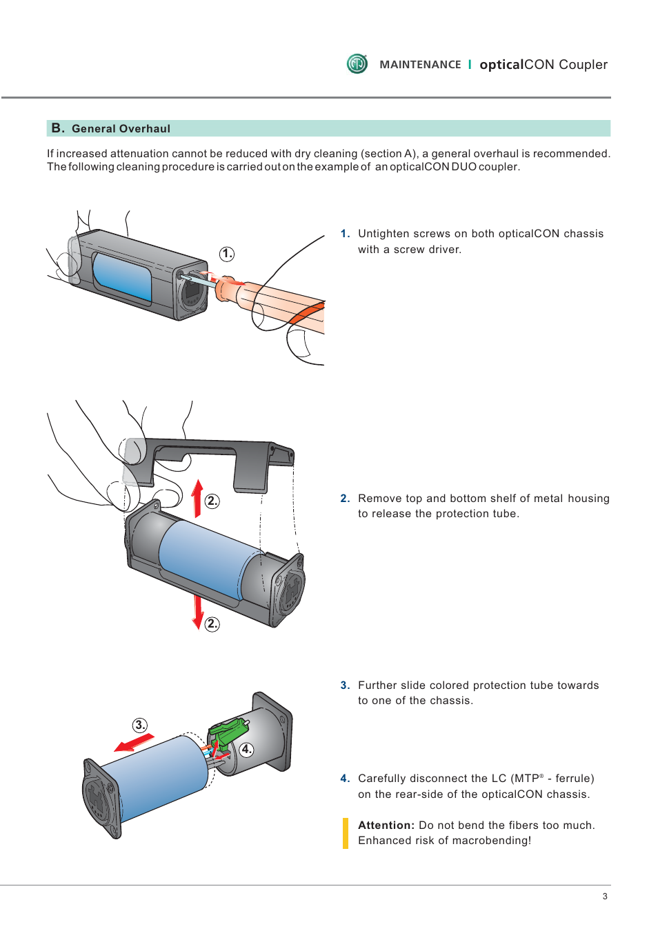 Ioptical con coupler | Neutrik opticalCON Coupler User Manual | Page 3 / 4