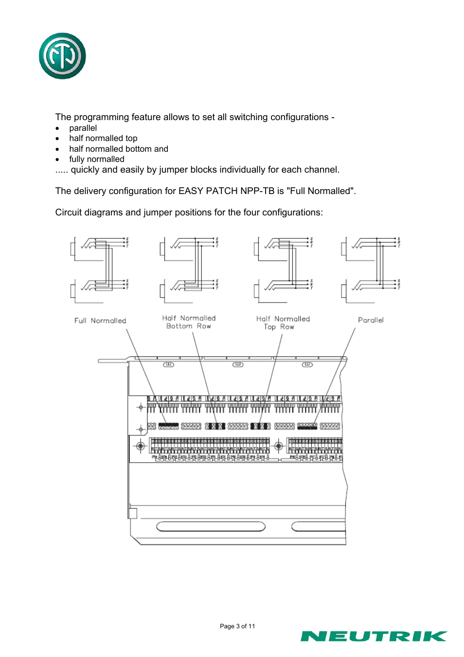 Neutrik NPP-TB PATCH PANEL “Easy Patch” | 48 TB Jack User Manual | Page 3 / 11