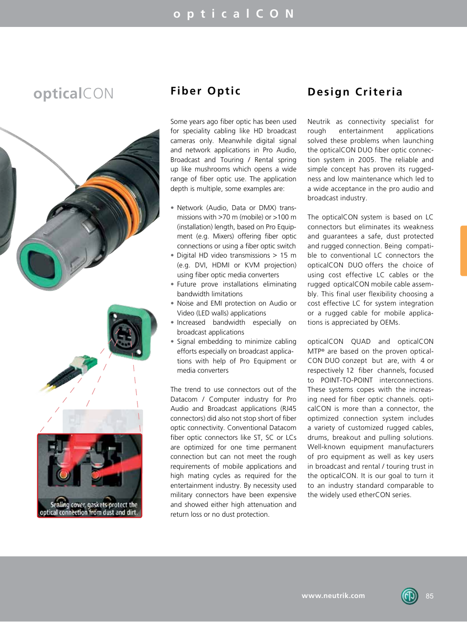 Opticalcon | Neutrik NADB15MF-B User Manual | Page 3 / 24