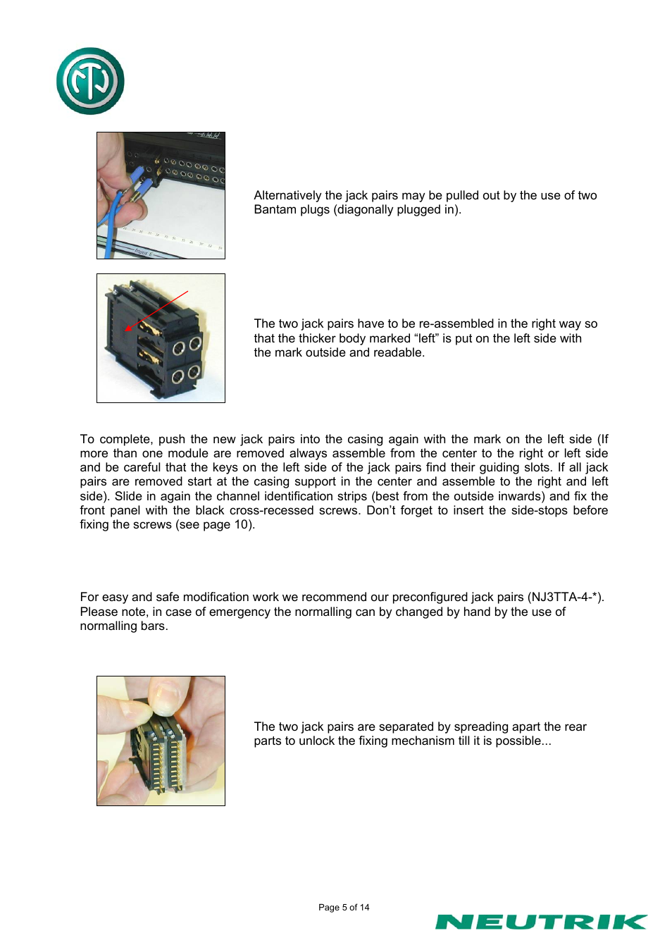 Neutrik NPPA-TT-SD50 User Manual | Page 5 / 14