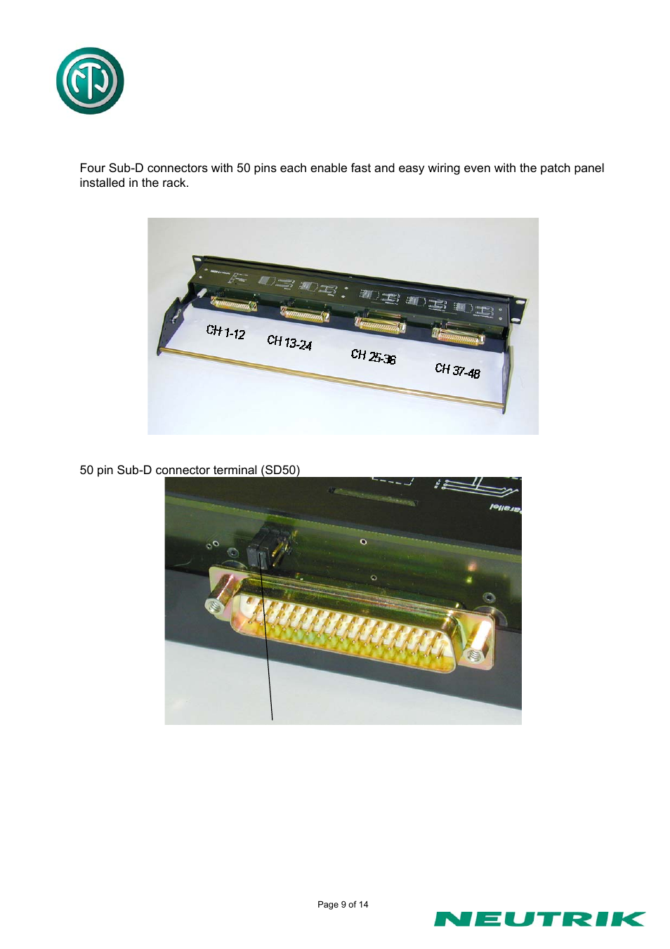 Neutrik NPPA-TT-SD50 User Manual | Page 9 / 14