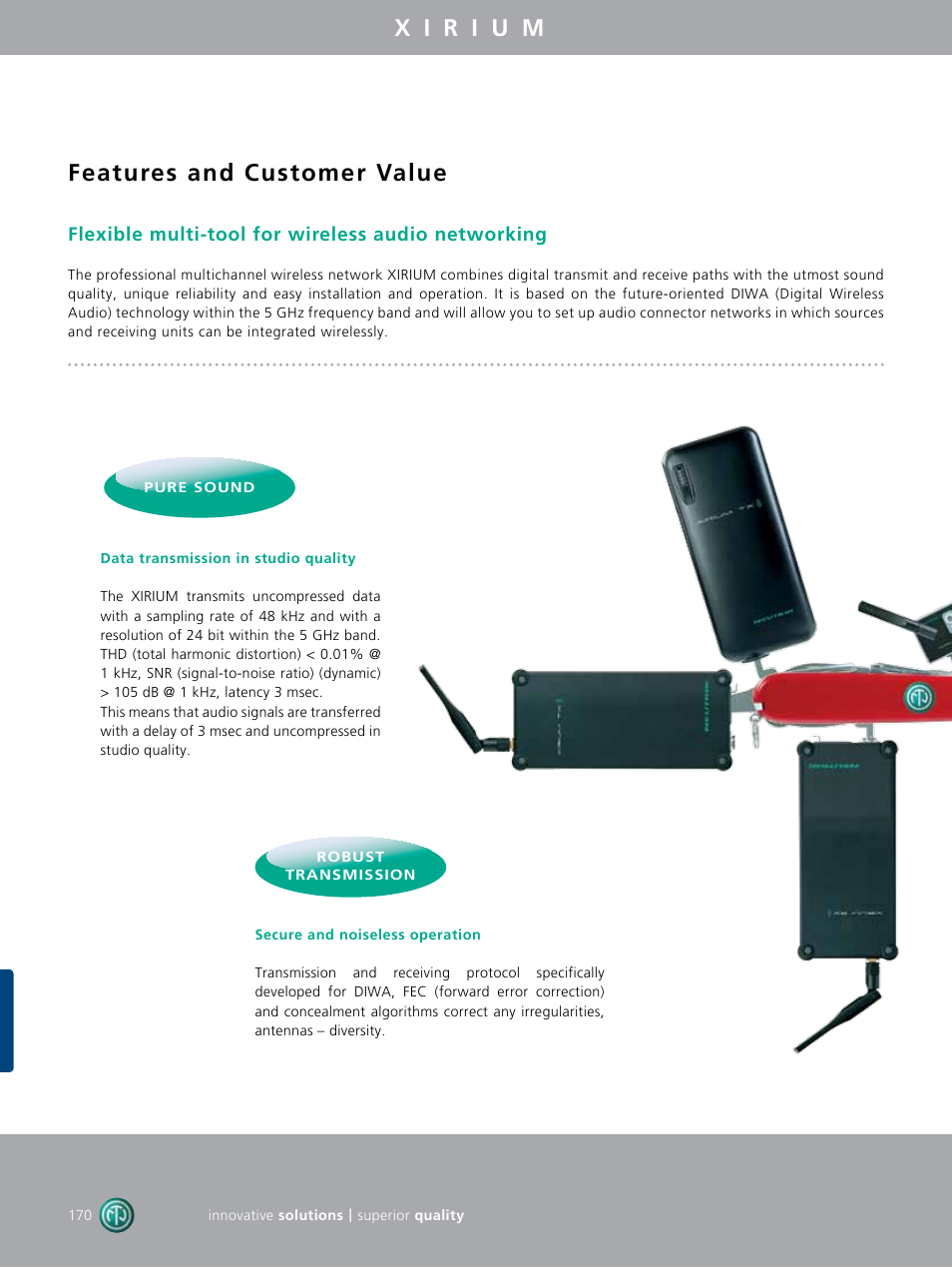 Features and customer value, Flexible multi-tool for wireless audio networking | Neutrik DIE-BNC-PG User Manual | Page 4 / 9