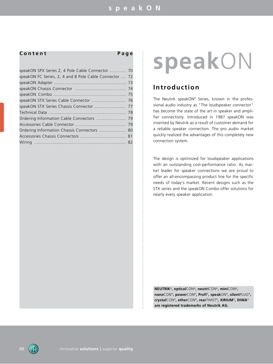 Speakon | Neutrik Loudspeaker Connectors User Manual | Page 2 / 16