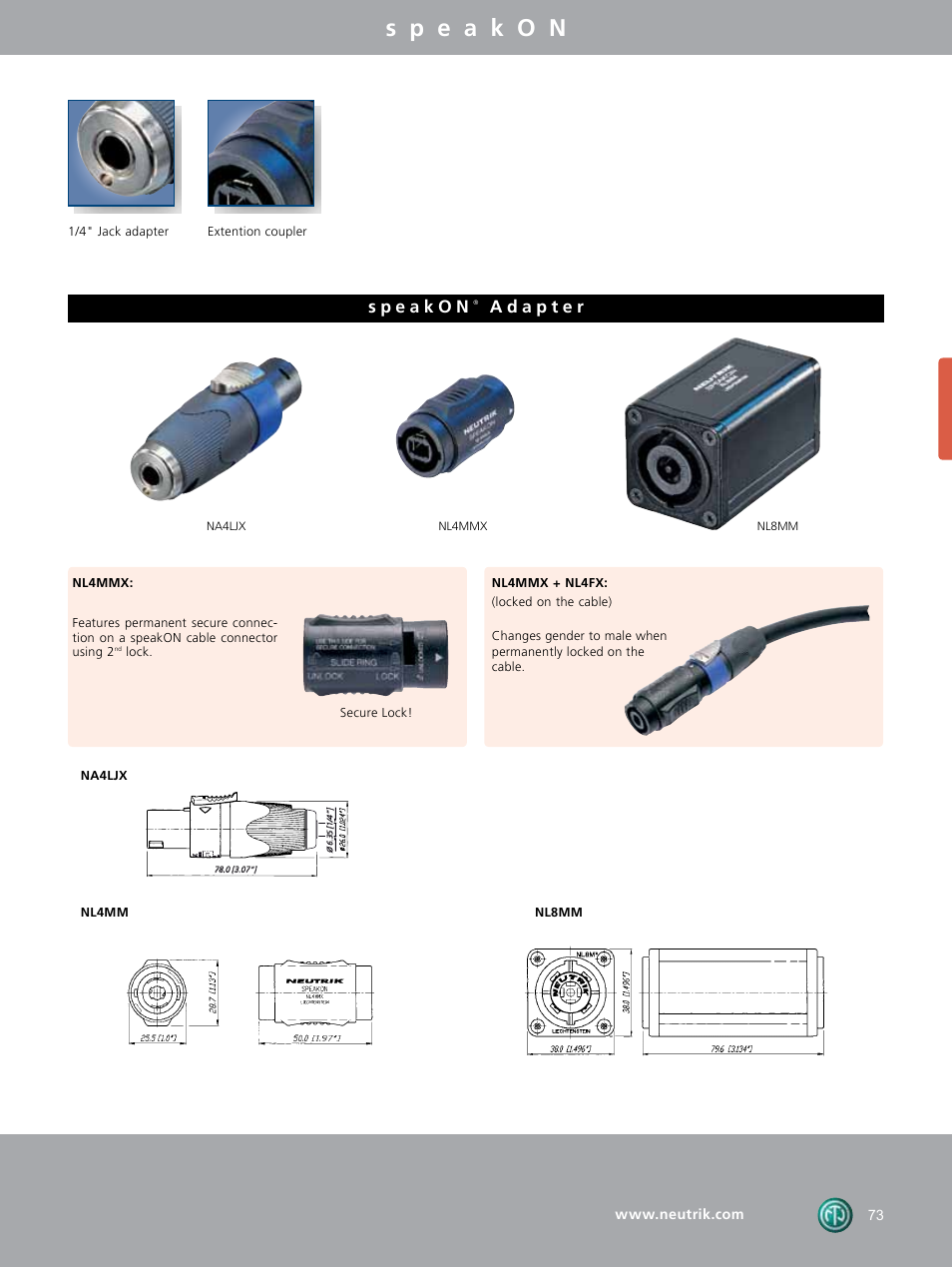 Neutrik Loudspeaker Connectors User Manual | Page 7 / 16