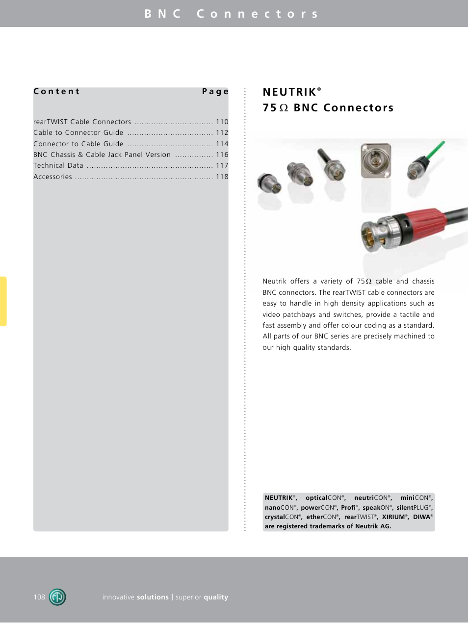 Ω bnc connectors | Neutrik BNC Connectors User Manual | Page 2 / 12