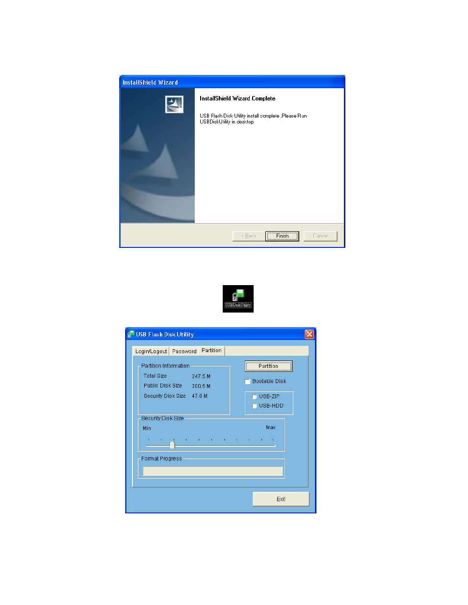 Please click finish to exit the installation, Partition function | ADATA Classic PD18 User Manual | Page 7 / 9