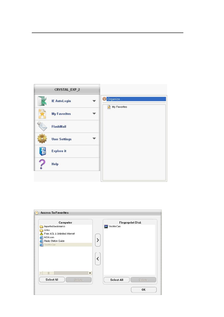 Access to favorites | ADATA Nobility FP2 User Manual | Page 19 / 45