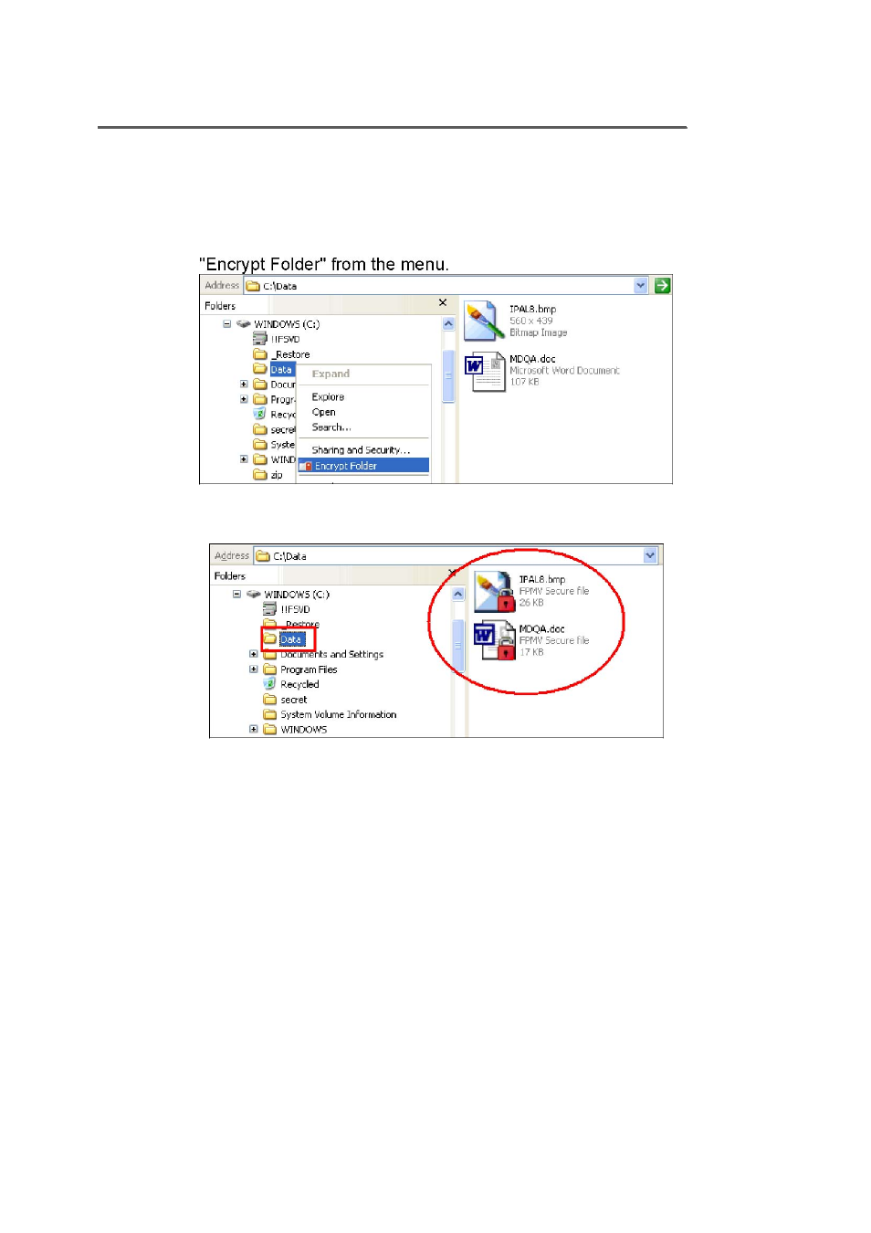 Folder security | ADATA Nobility FP2 User Manual | Page 40 / 45