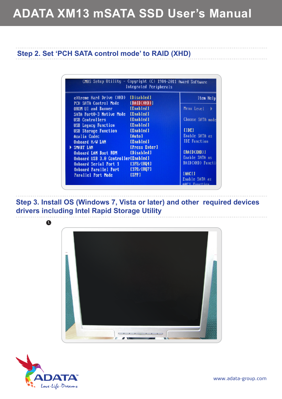 Adata xm13 msata ssd user’s manual | ADATA XM13 User Manual | Page 2 / 9