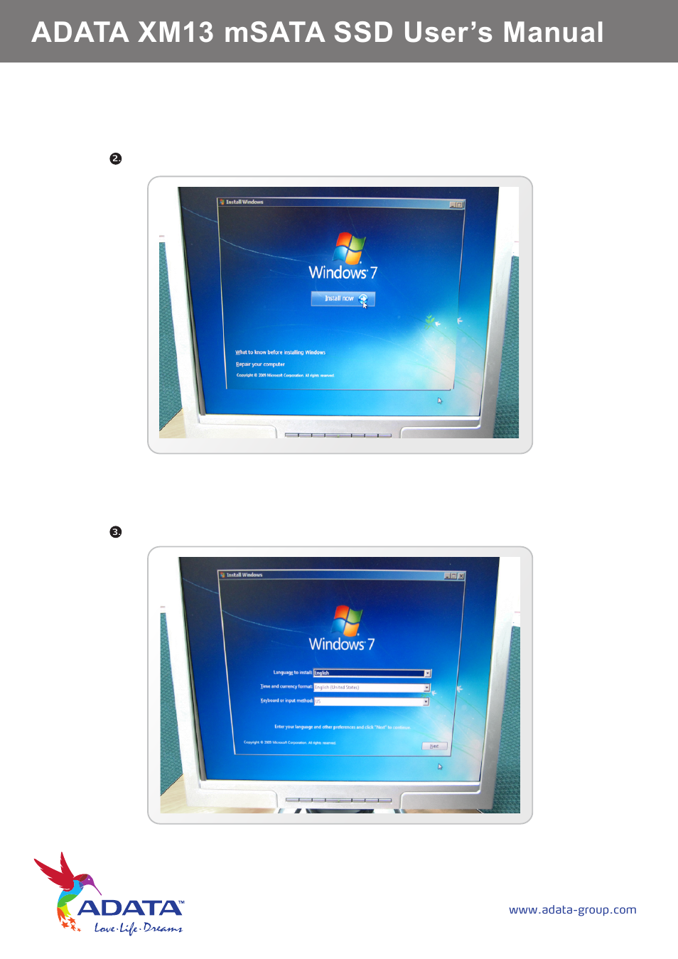 Adata xm13 msata ssd user’s manual | ADATA XM13 User Manual | Page 3 / 9