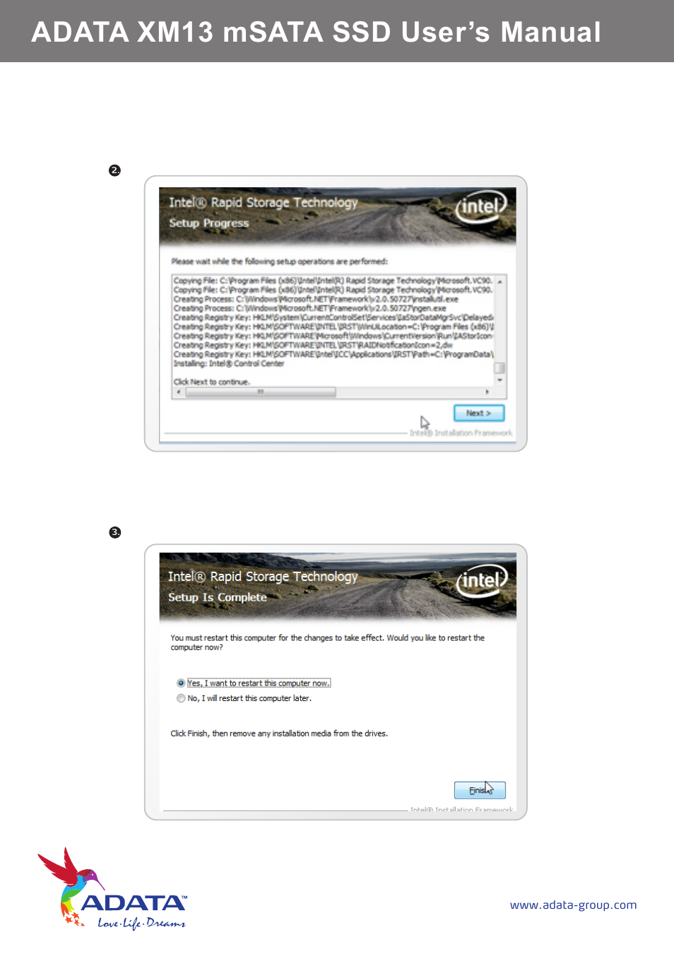 Adata xm13 msata ssd user’s manual | ADATA XM13 User Manual | Page 5 / 9