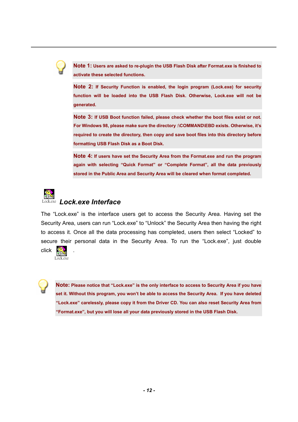 Lock.exe interface | ADATA Nobility PD17 User Manual | Page 12 / 15
