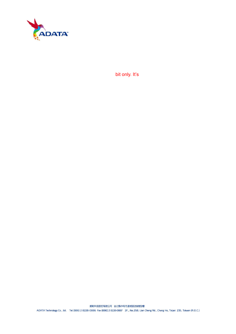 ADATA SP800 User Manual | Page 2 / 9