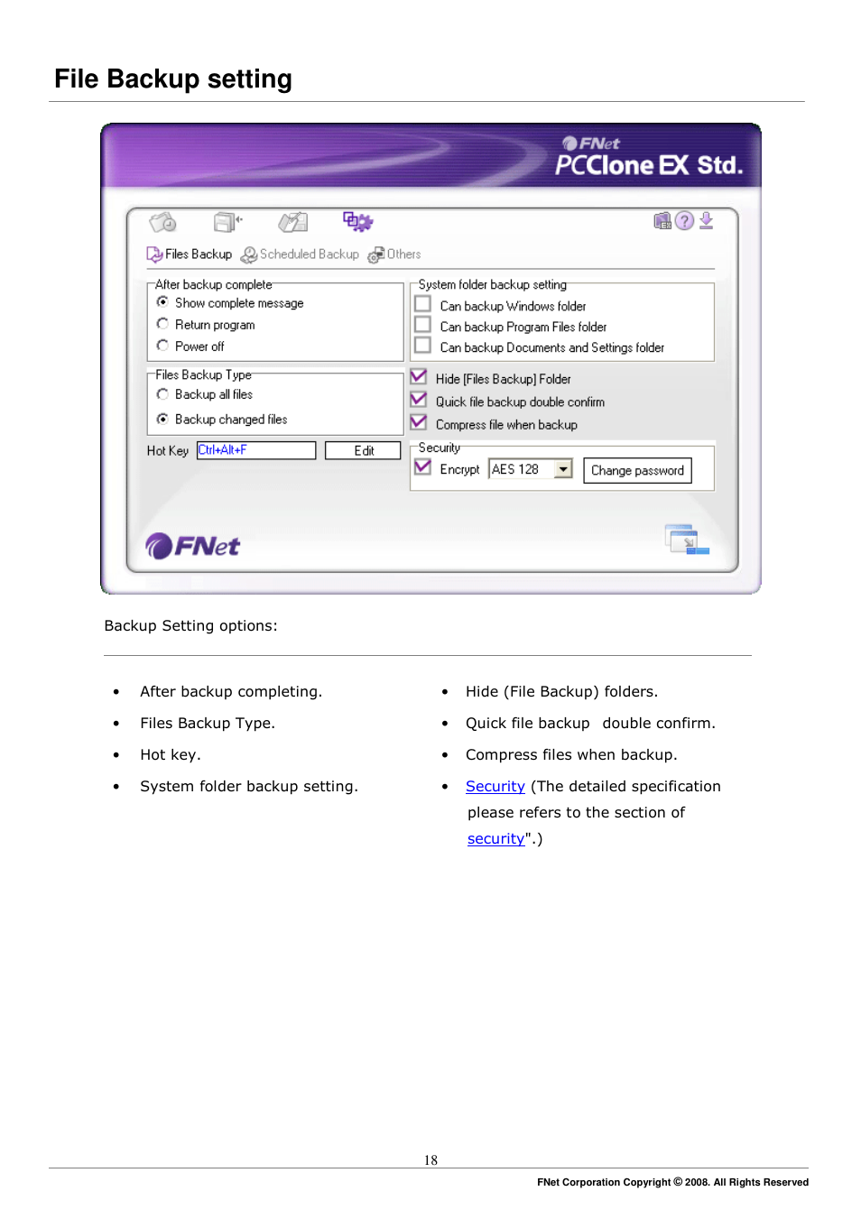 File backup setting | ADATA Elite NH03 User Manual | Page 18 / 27