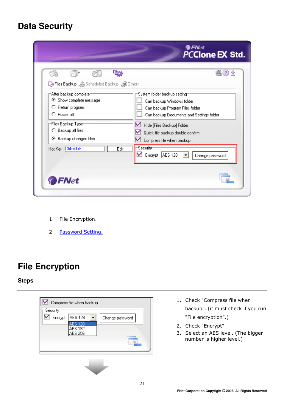 Data security, File encryption | ADATA Elite NH03 User Manual | Page 21 / 27