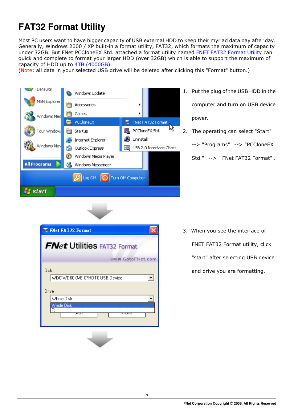 Fat32 format utility | ADATA Elite NH03 User Manual | Page 7 / 27