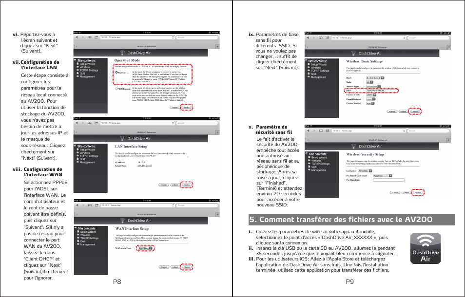 Comment transférer des fichiers avec le av200 | ADATA DashDrive Air AV200 User Manual | Page 6 / 30
