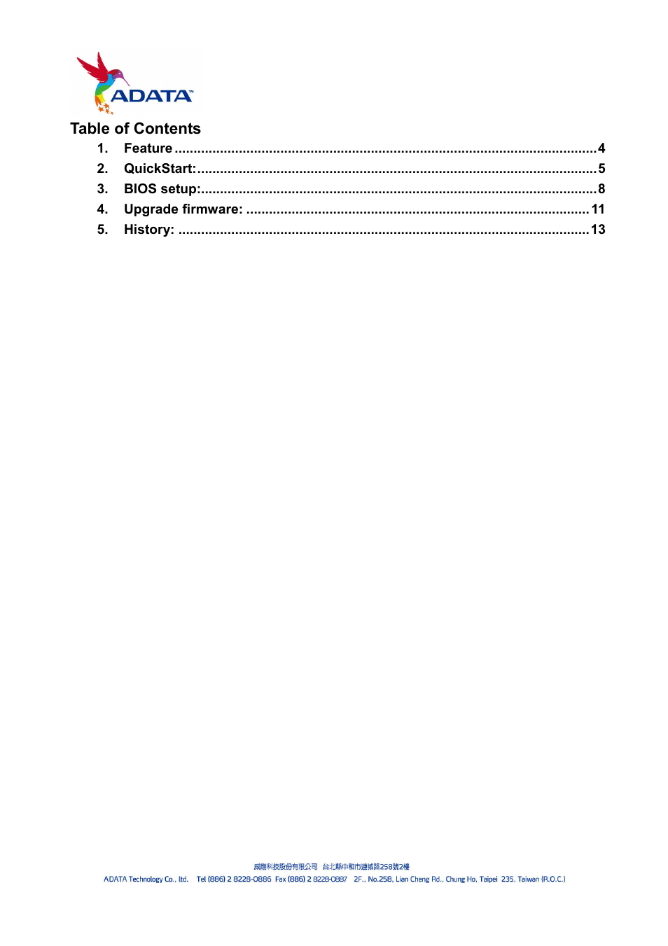 ADATA S596 Turbo User Manual | Page 2 / 13