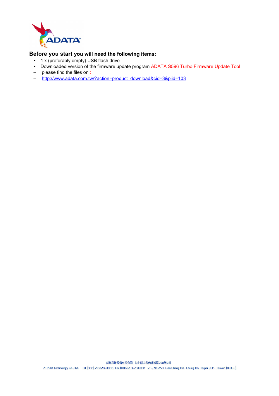 ADATA S596 Turbo User Manual | Page 3 / 13