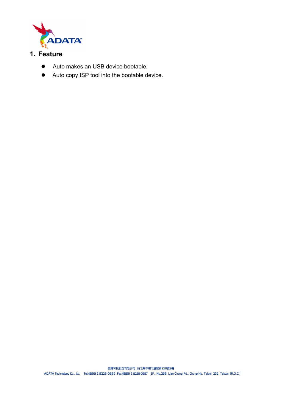 Feature | ADATA S596 Turbo User Manual | Page 4 / 13