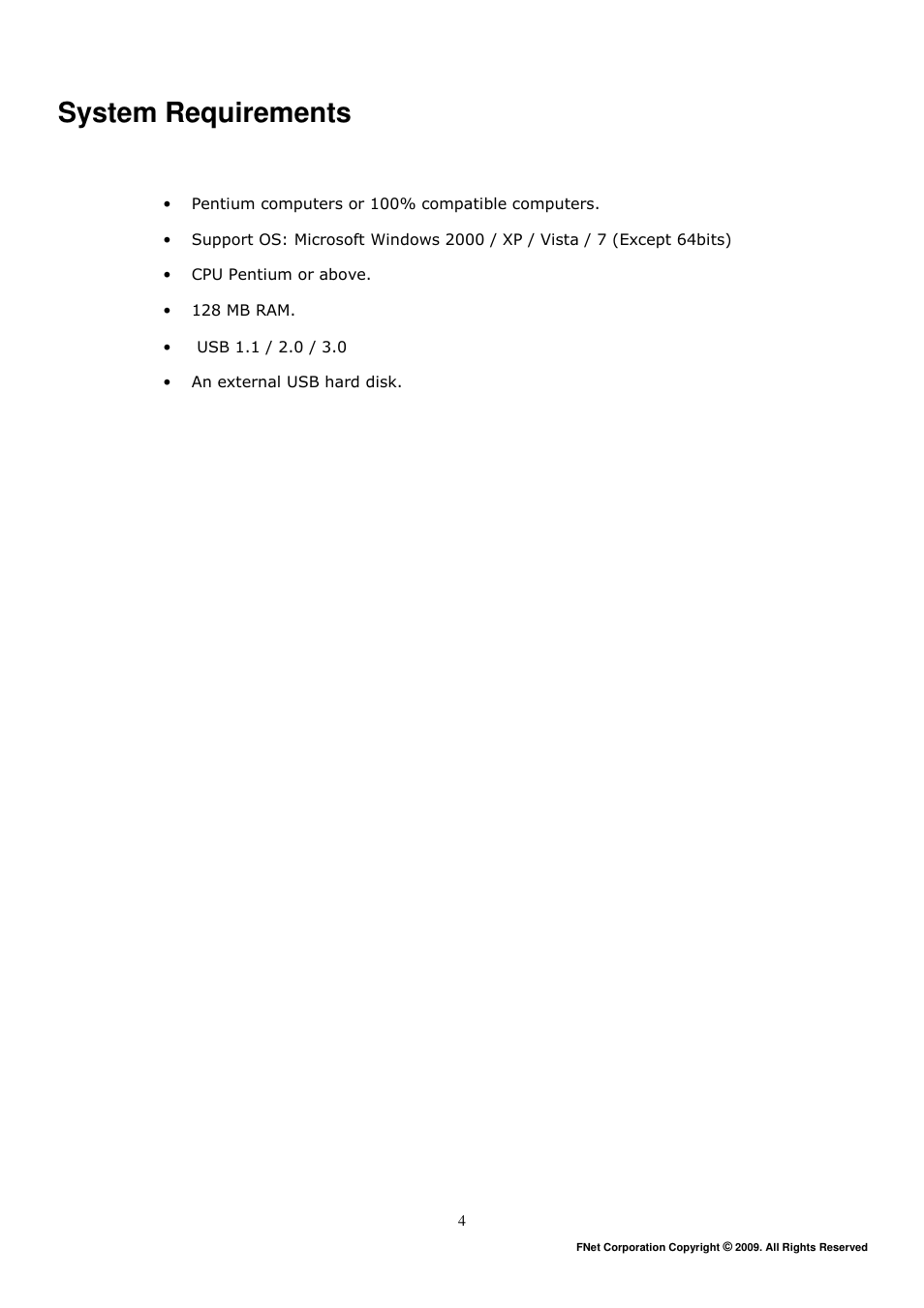 System requirements | ADATA Elite NH03 User Manual | Page 5 / 42