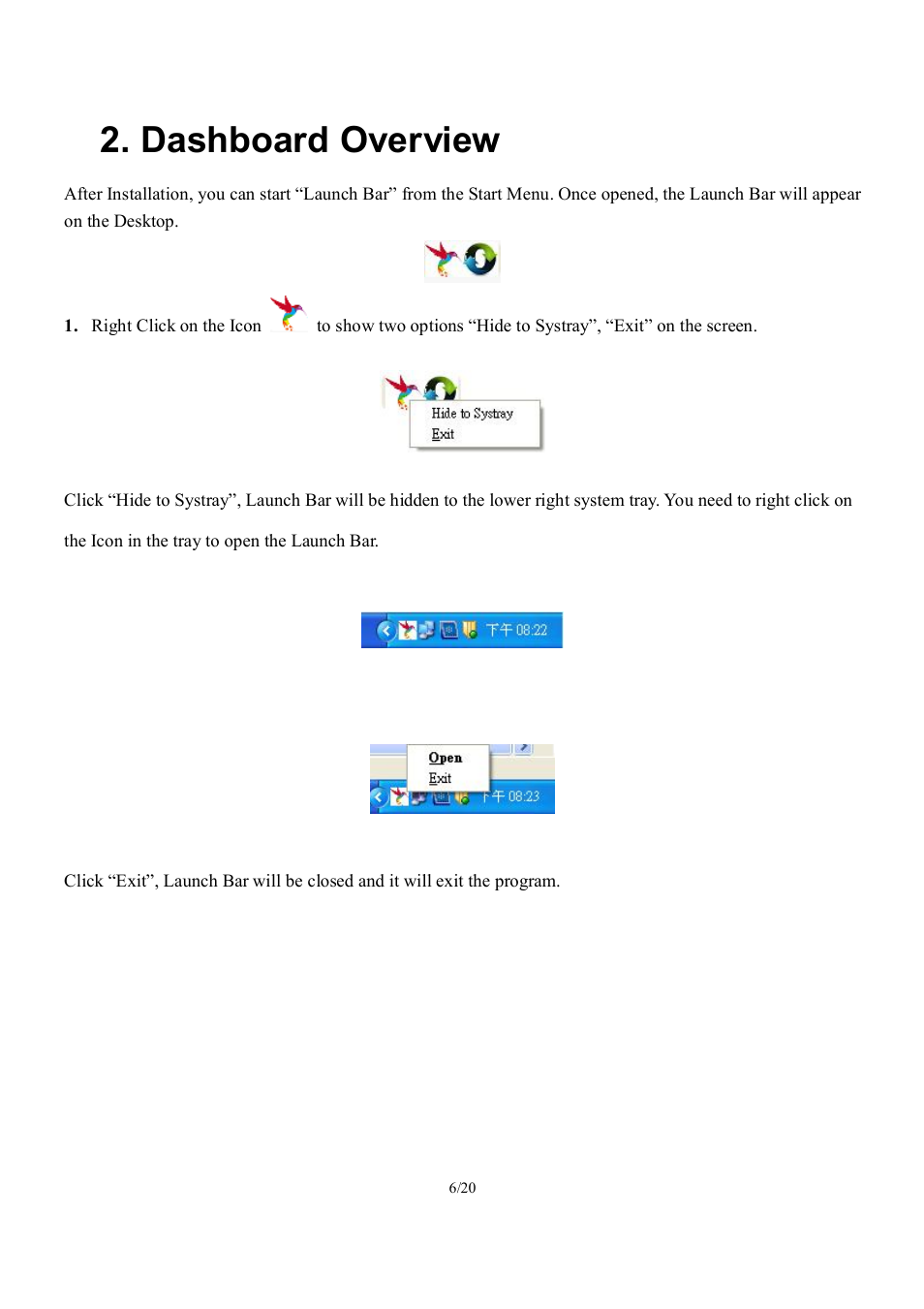 Dashboard overview | ADATA Elite NHE720 User Manual | Page 6 / 20