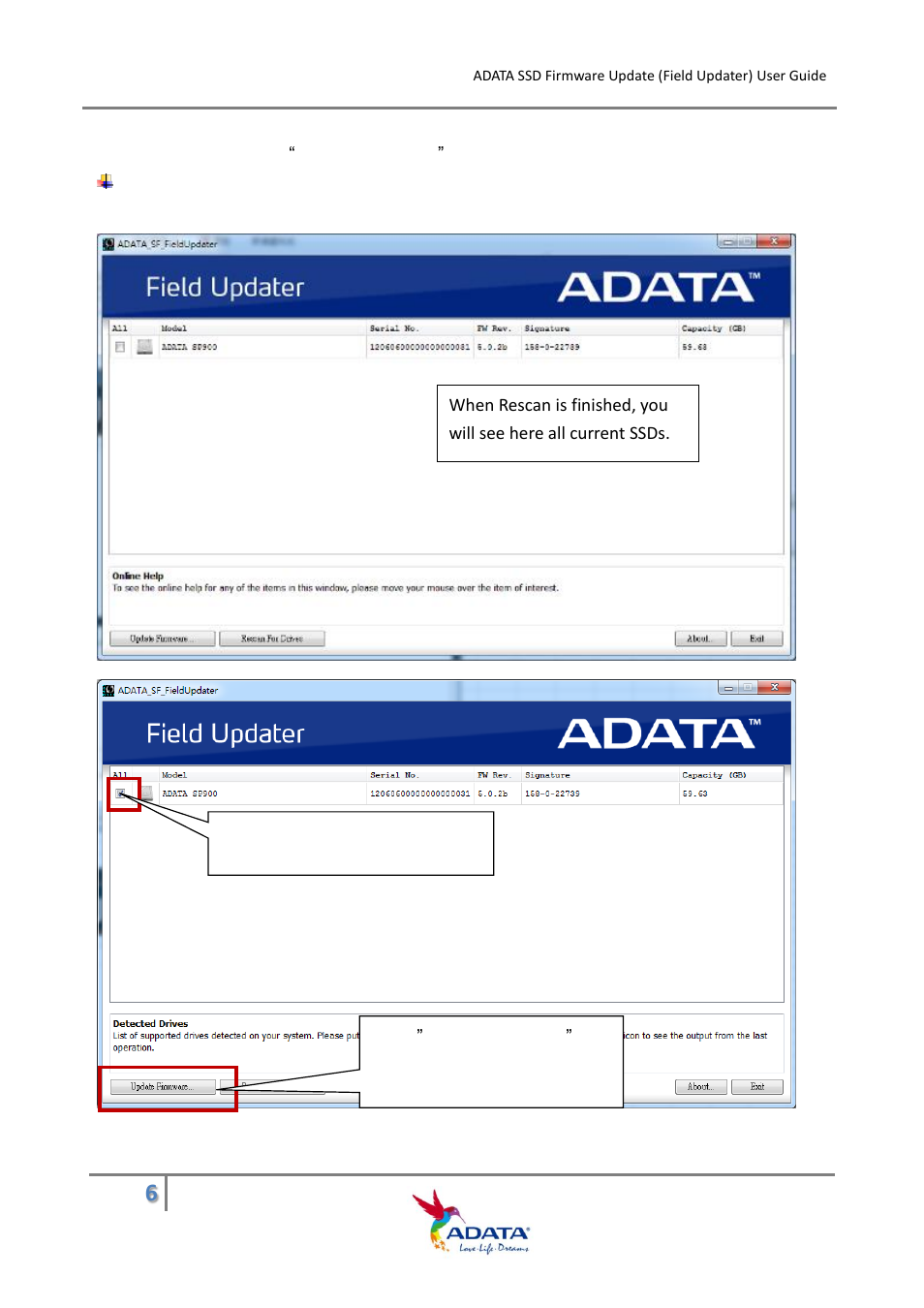 ADATA SP600 User Manual | Page 6 / 9