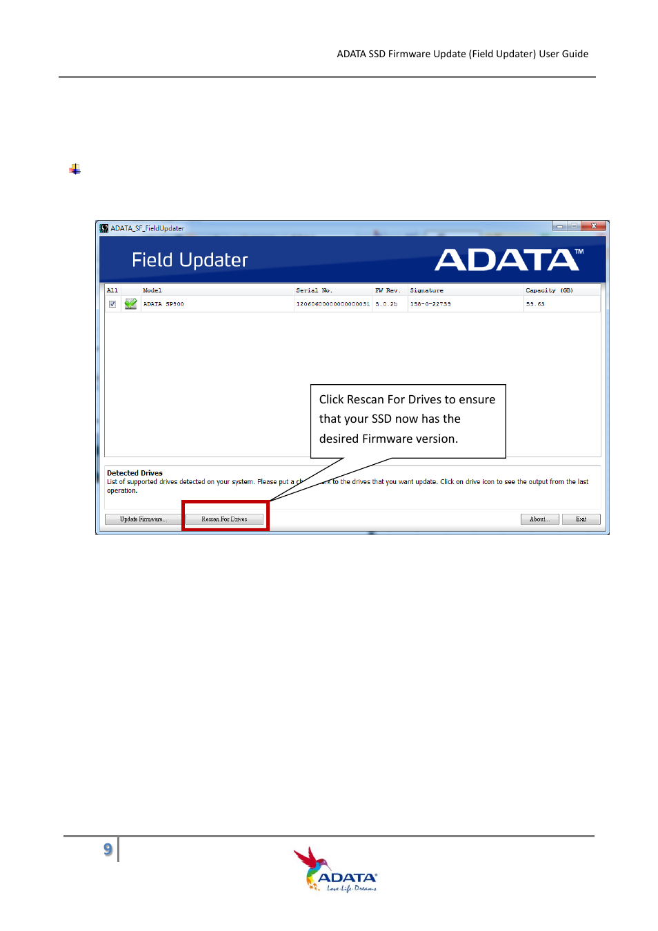 ADATA SP600 User Manual | Page 9 / 9