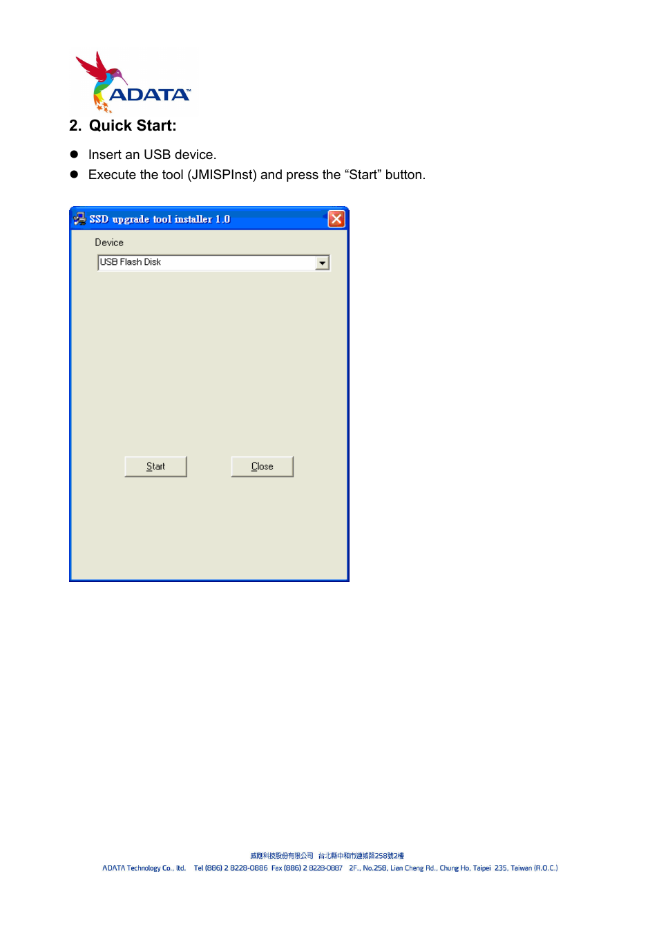 Quickstart, Quick start | ADATA S596 User Manual | Page 5 / 13