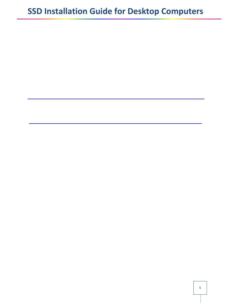 Ssd installation guide for desktop computers | ADATA SP800 User Manual | Page 5 / 5