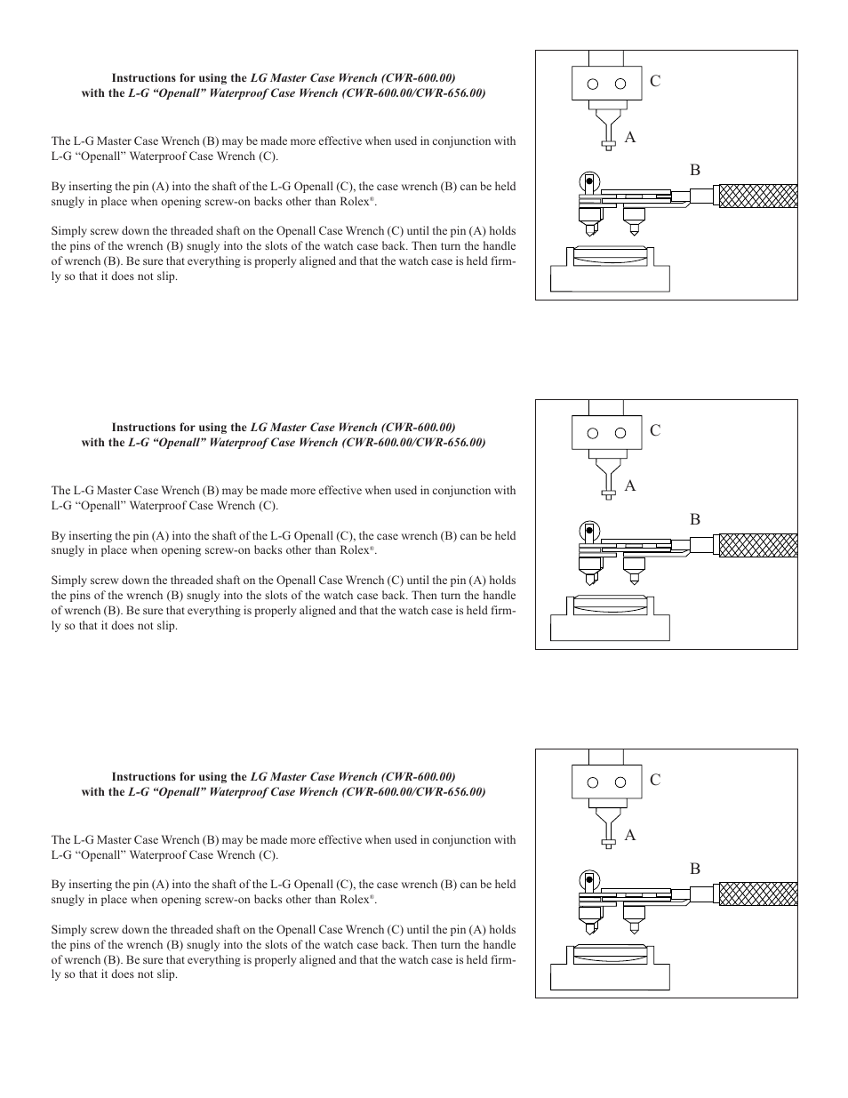 Eurotool CWR-600.00 L-G Master Case Opener User Manual | 1 page