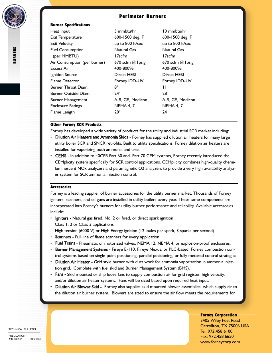 Forney Perimeter Fired User Manual | Page 2 / 2