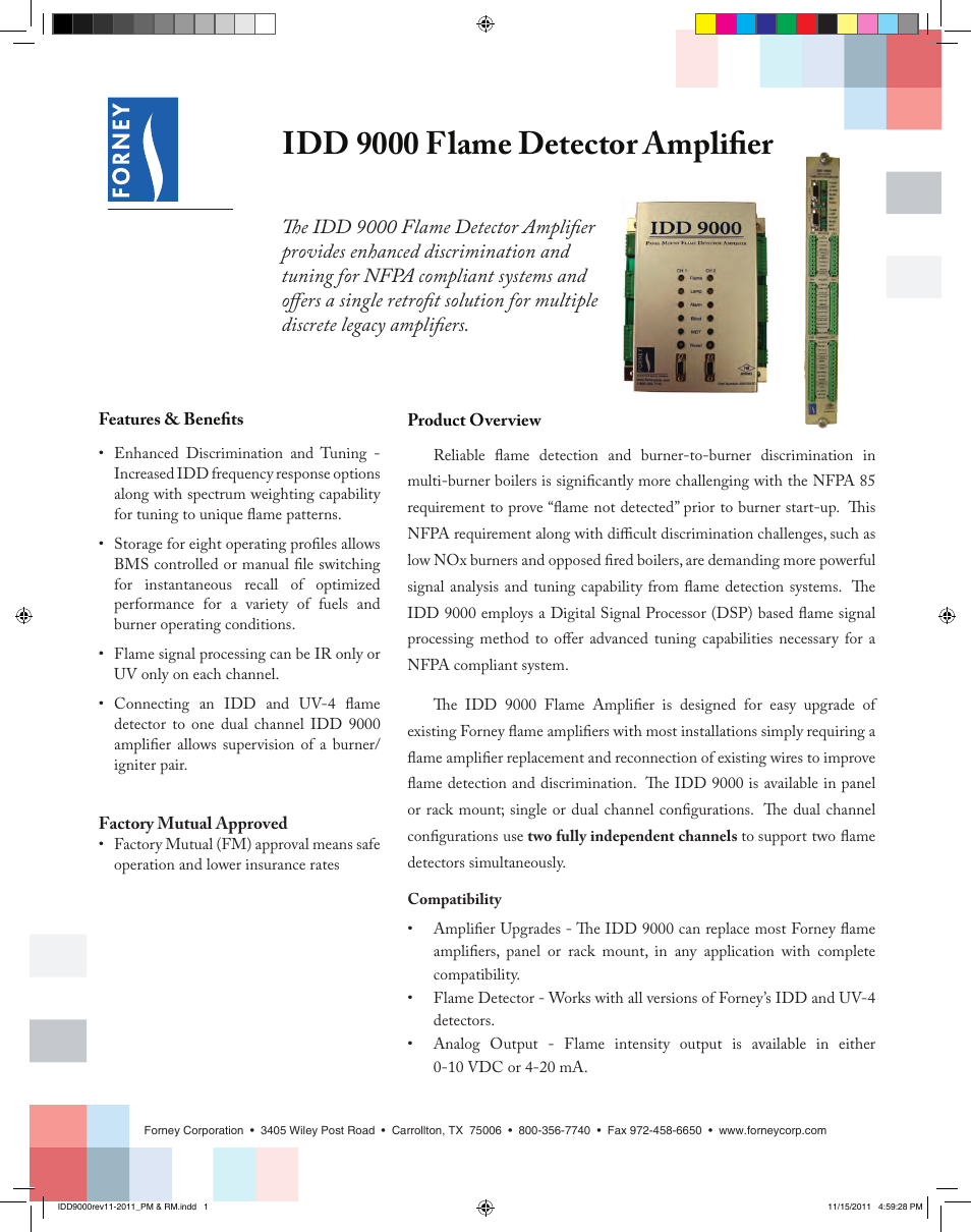 Forney IDD 9000 Amplifier User Manual | 2 pages