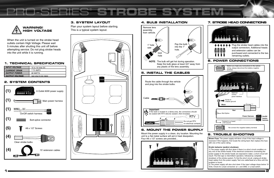 StreetGlow Pro Series Wireless Remote Strobe Kit User Manual | Page 2 / 2