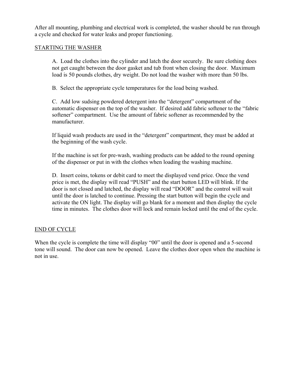 Dexter Laundry T-750 EXPRESS (Commercial) User Manual | Page 6 / 17