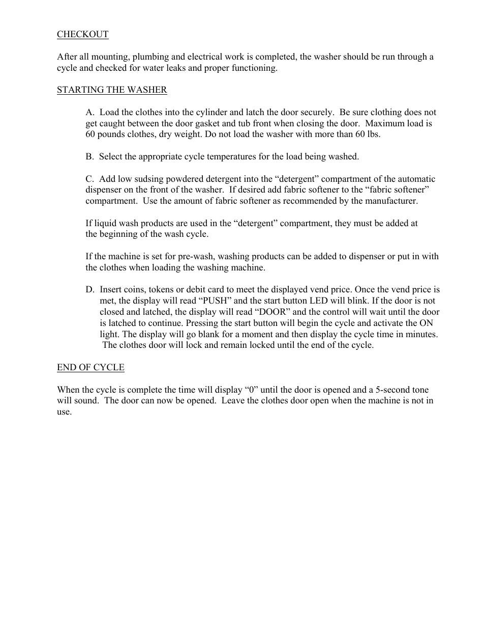 Dexter Laundry T-900 (Commercial) User Manual | Page 6 / 17