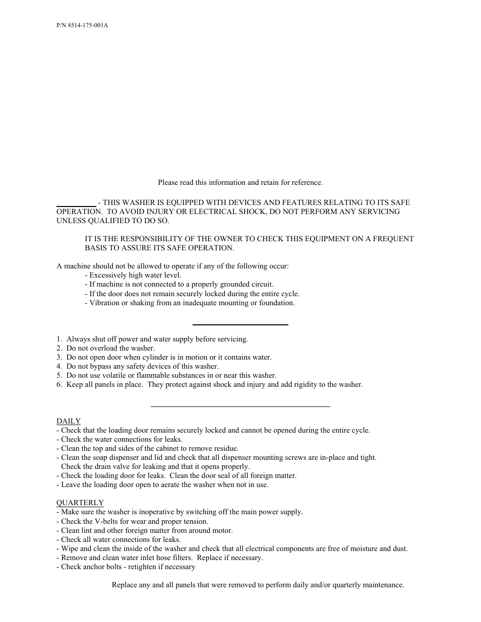 Dexter Laundry T-400 (Commercial) User Manual | 17 pages