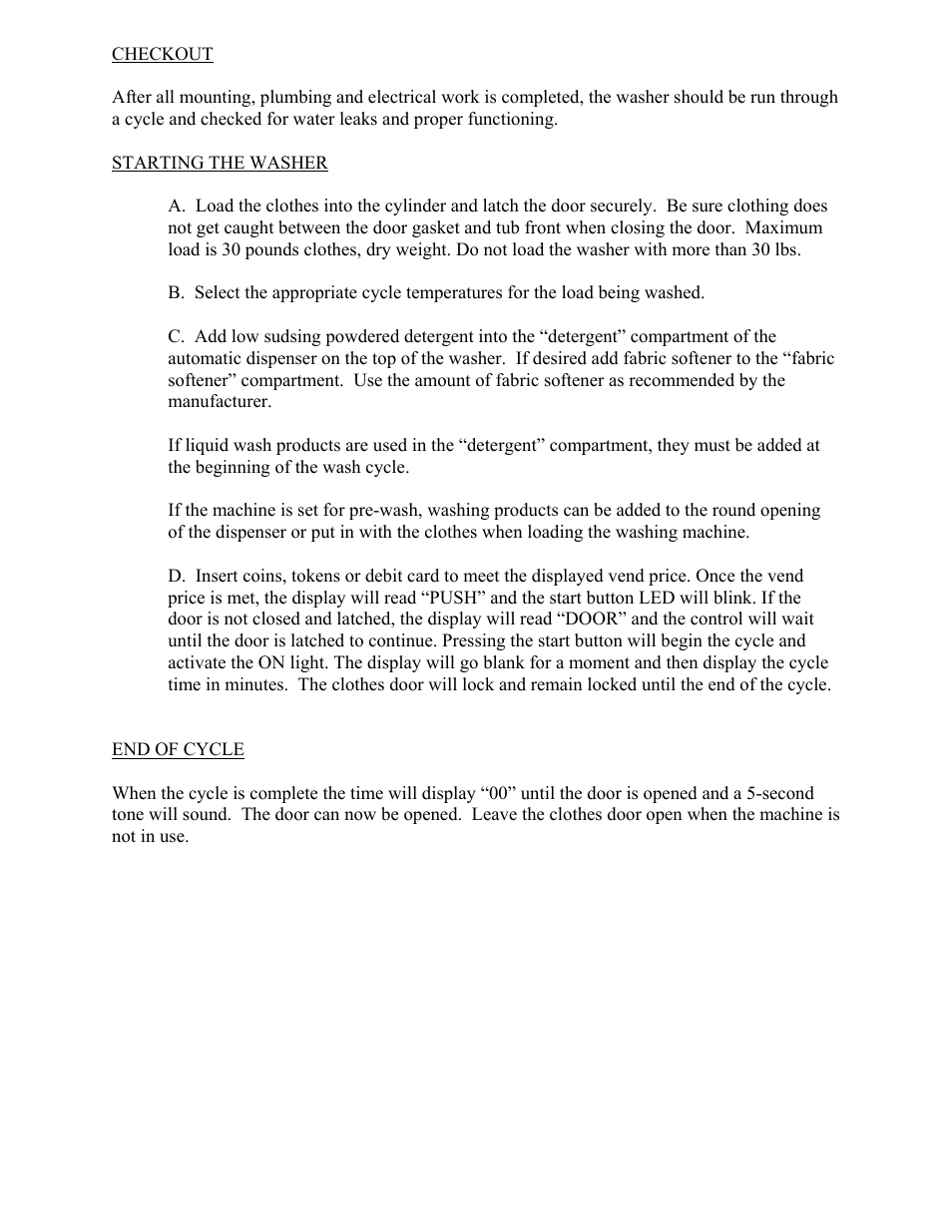 Dexter Laundry T-400 (Commercial) User Manual | Page 6 / 17