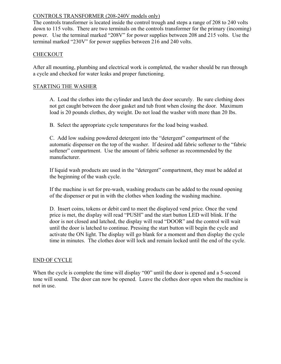 Dexter Laundry T-300 (Commercial) User Manual | Page 6 / 17