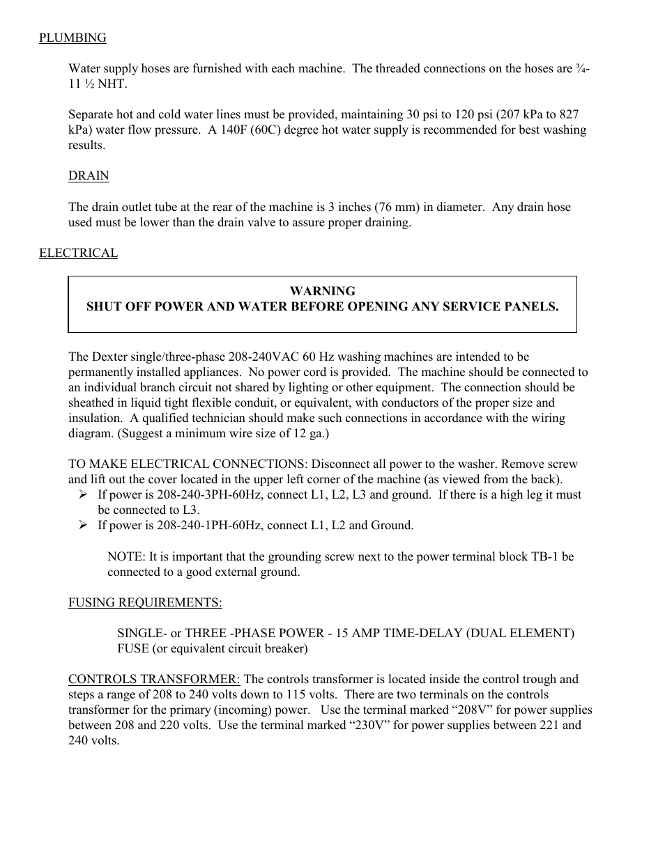 Dexter Laundry T-400 (On-Premise) User Manual | Page 5 / 17