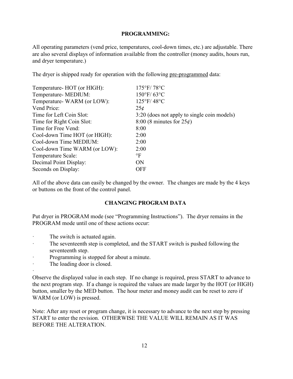 Dexter Laundry SWD EXPRESS User Manual | Page 12 / 17