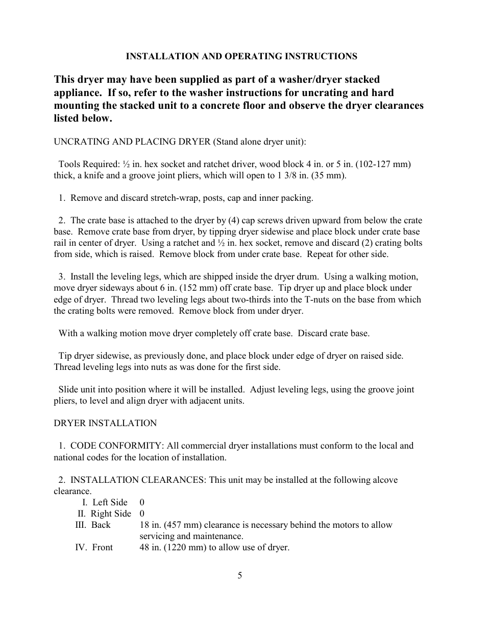 Dexter Laundry SWD EXPRESS User Manual | Page 5 / 17