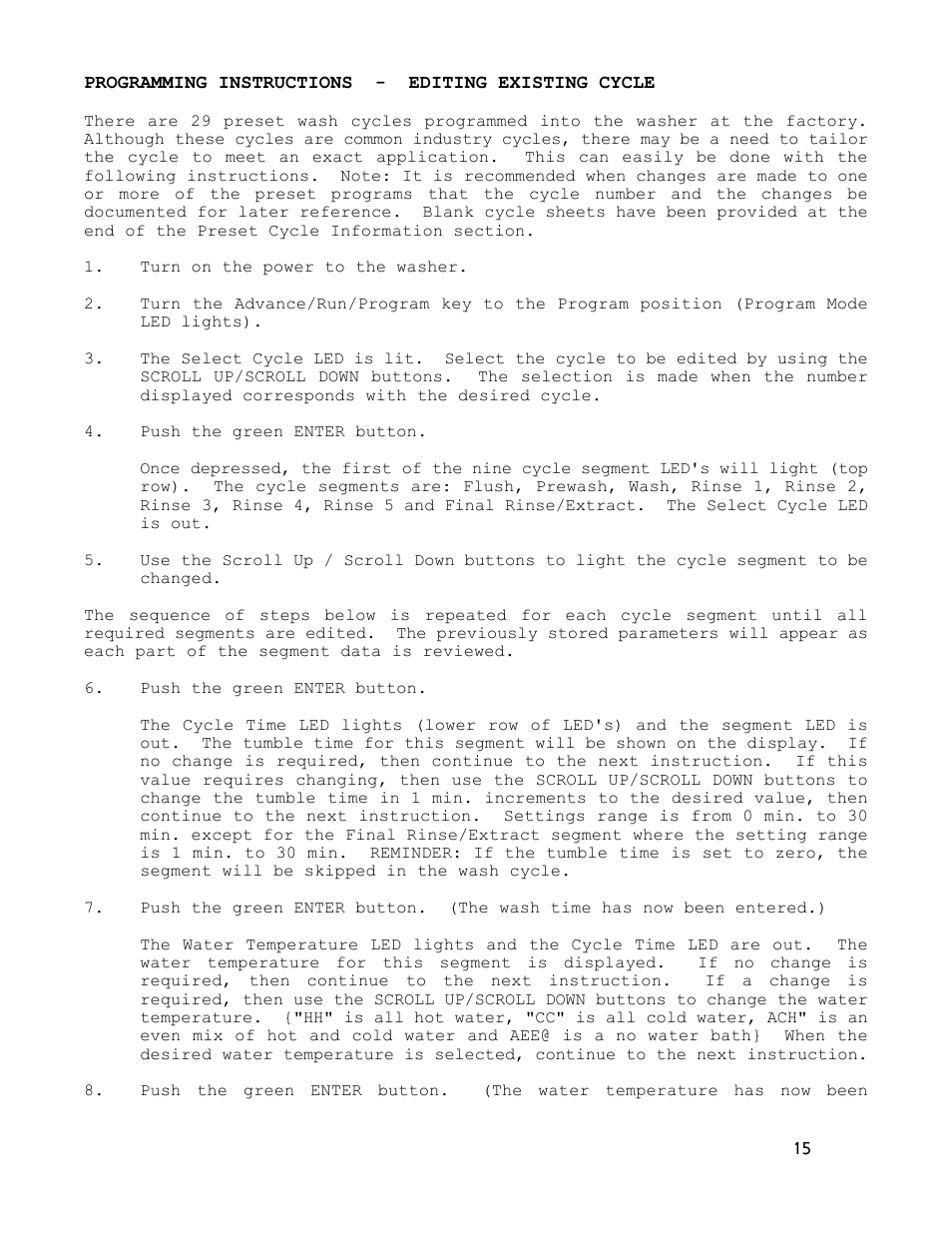 Dexter Laundry T-600 (30-Cycle) User Manual | Page 15 / 37