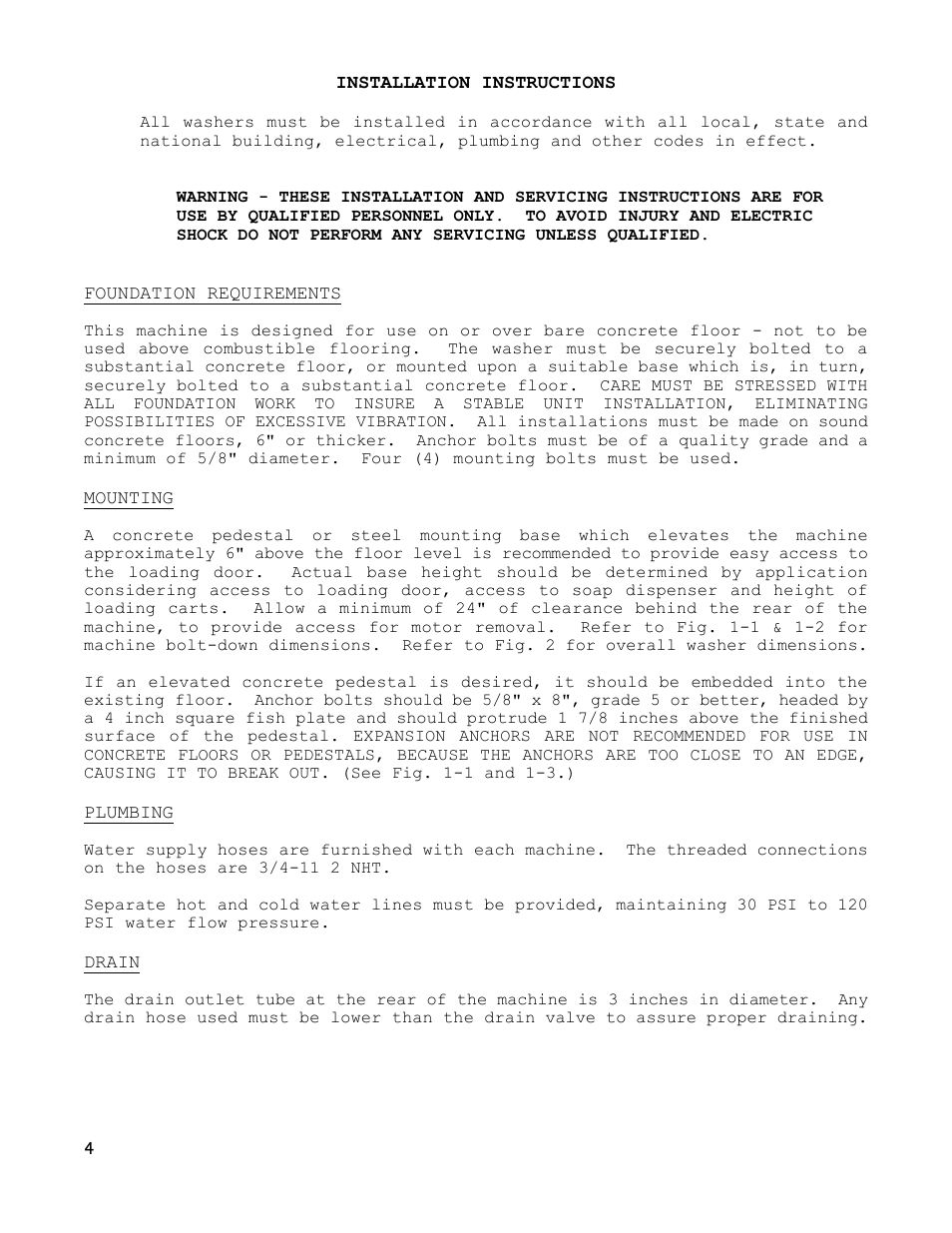 Dexter Laundry T-600 (30-Cycle) User Manual | Page 4 / 37